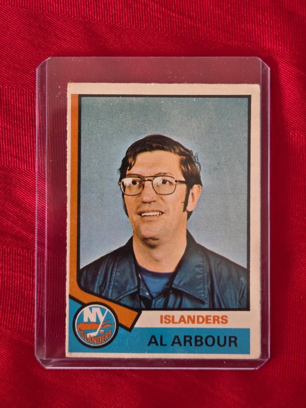 RARE, VINTAGE, 1974 OPEE CHEE, AL ARBOUR, NEW YORK ISLANDERS HOCKEY CARD!!!
